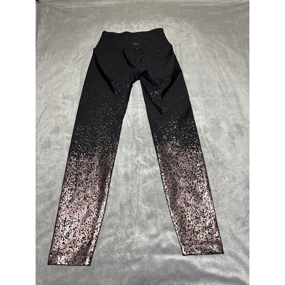 Beyond Yoga Women Size S Alloy Ombré High Waisted Midi Leggings Metallic Speckle